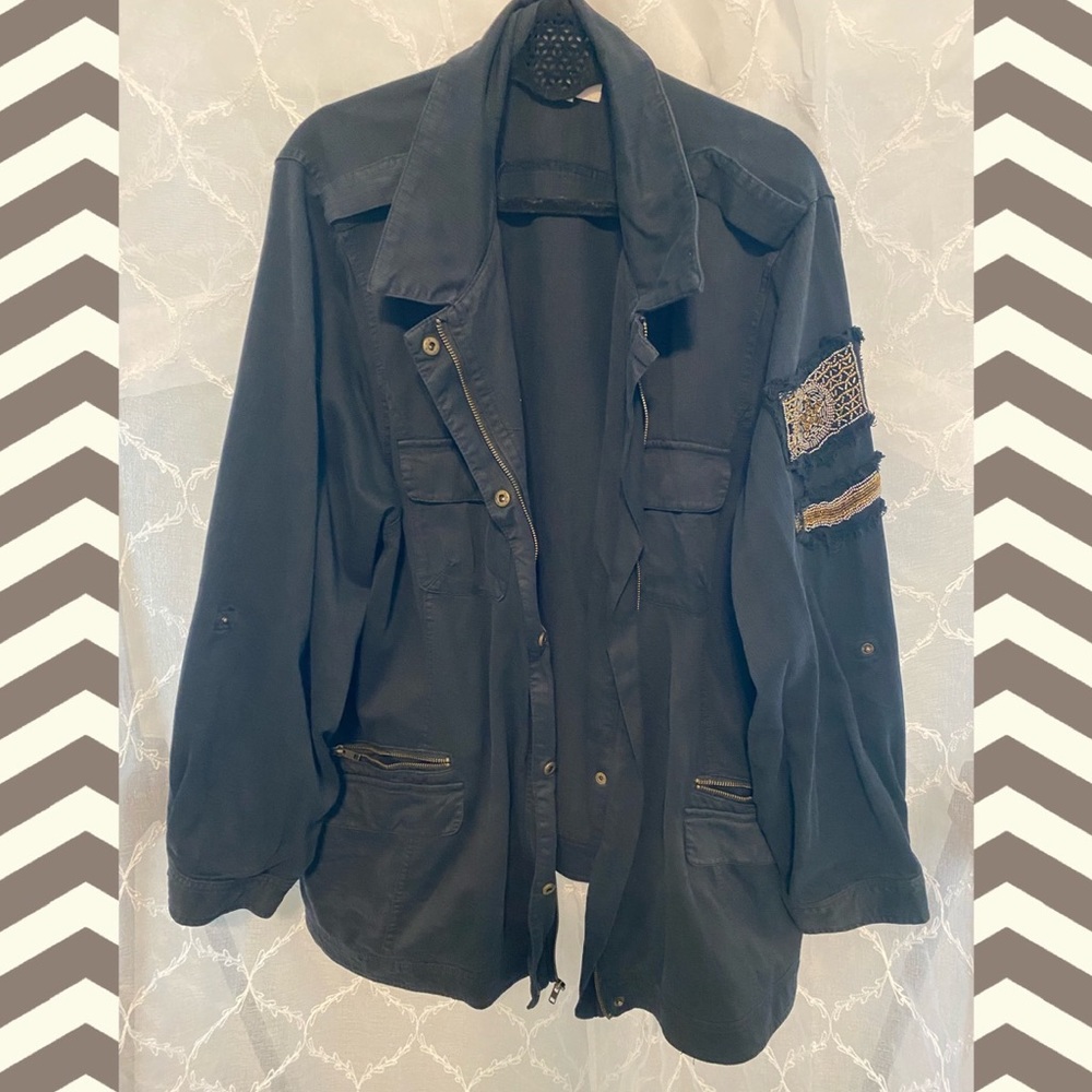 Torrid Military Jacket with beaded detail